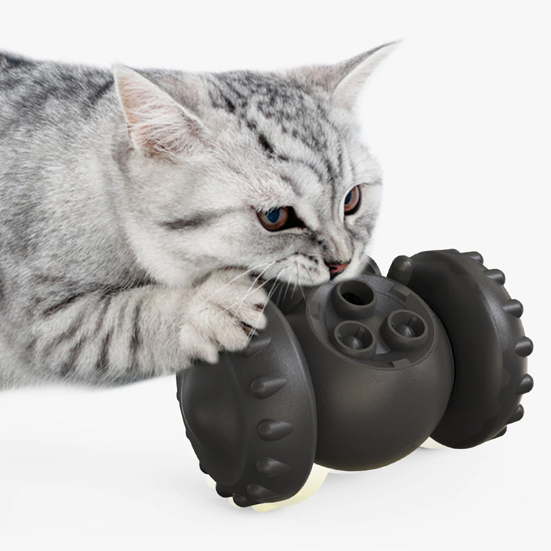 Vibe Geeks Pet Food Dispenser Tumbler Dog Treat Toy - Black