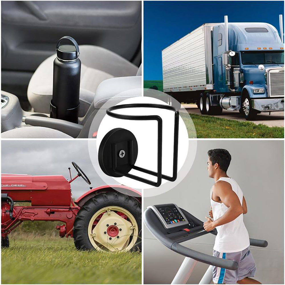 Vibe Geeks Stainless Steel Magnetic Cup Holder Caddy Drink Holder for Tractor Lawn Mower Truck - 2 Pack