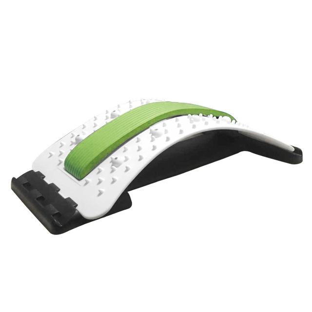 Back Pain Relief Device Lumbar Traction Stretcher - White + Green