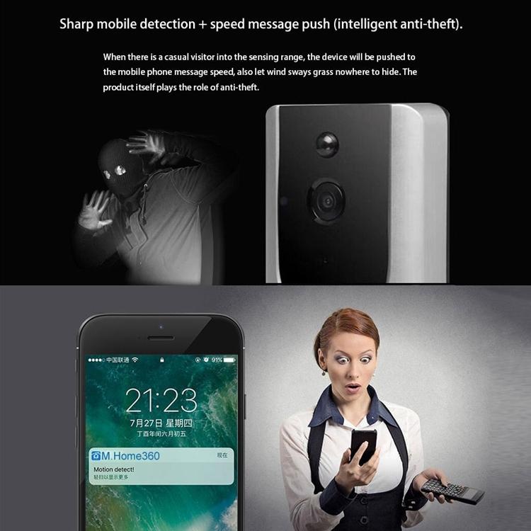 Smart Wifi Video Doorbell With Night Vision & Pir Detection