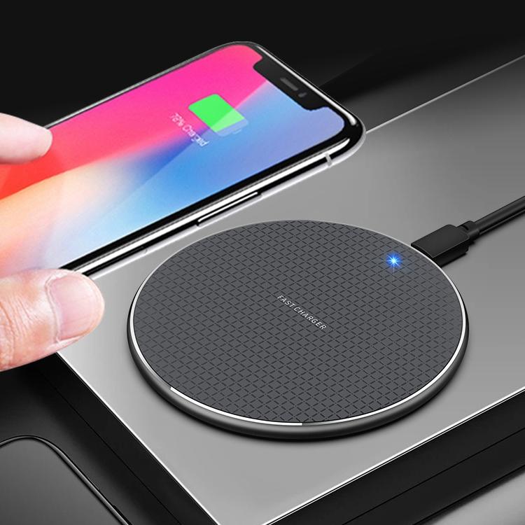 15W Round Desktop Wireless Charger + Type C Cable