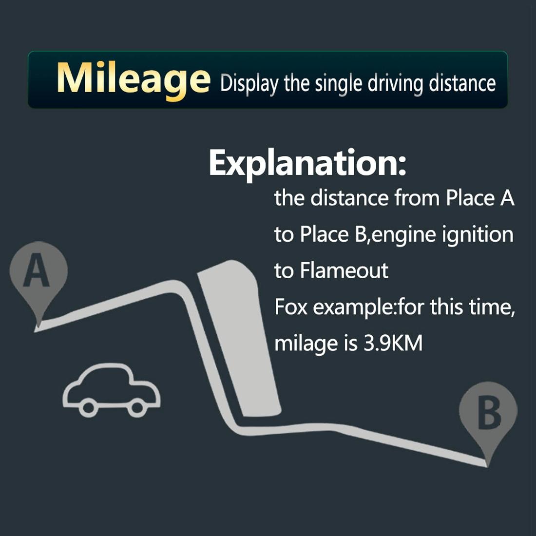 Virtual Hd Reflection Board Car Gps Hud Speed & Distance Display Over / Under Speed & Voltage Alarm Fatigue Driving - White