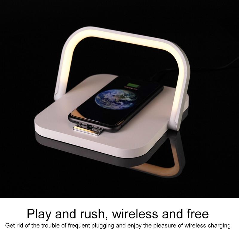 Portable Wireless Charger Led Desk Lamp White