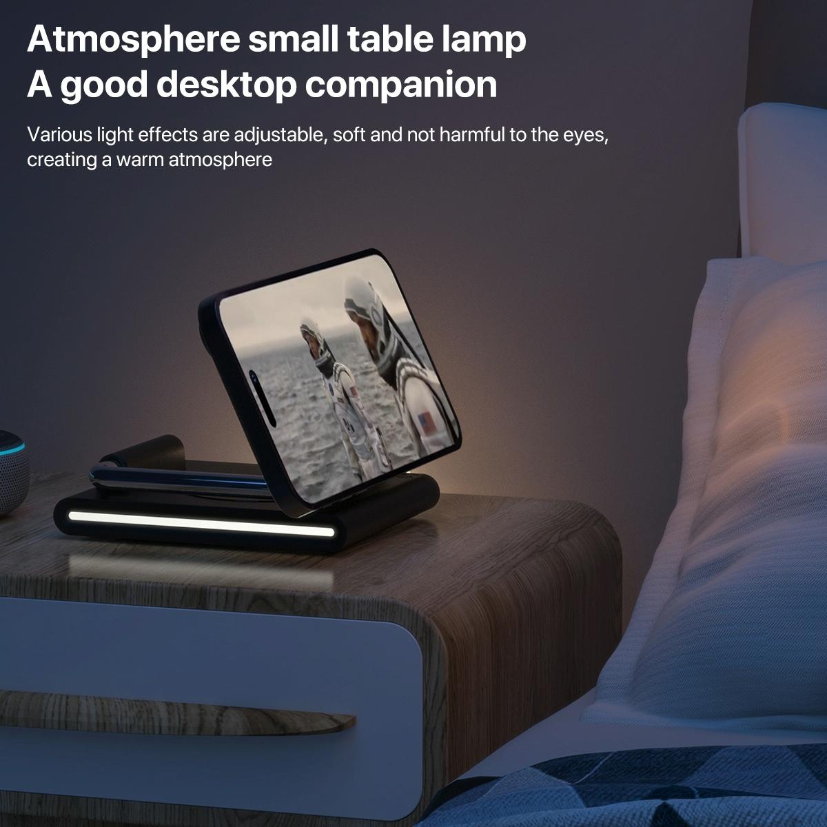 15W Foldable Magnetic Wireless Charger - White