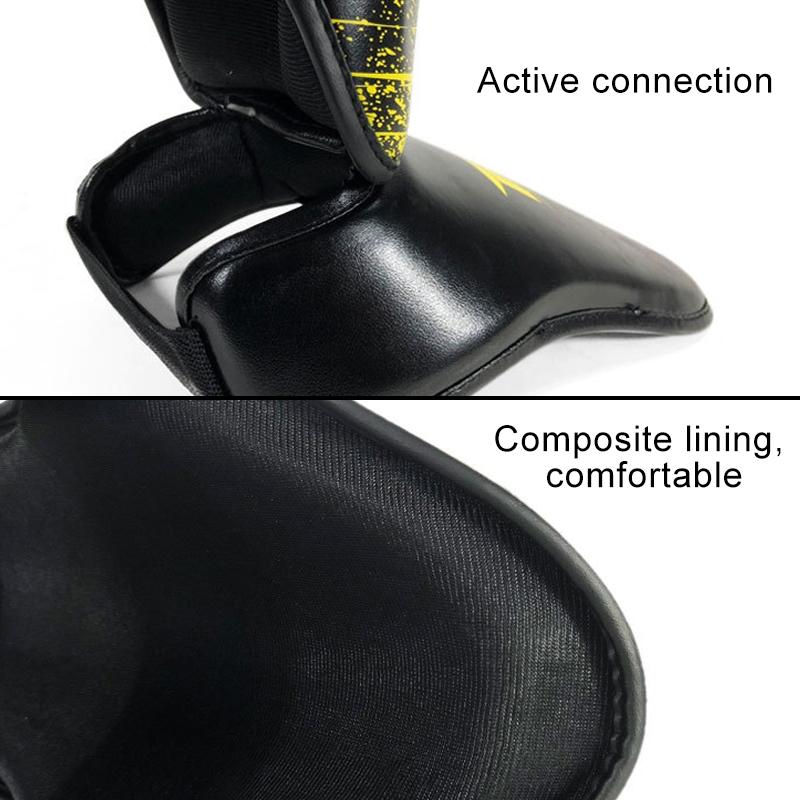 Thickened Leg Guards For Freestyle Grappling Thai Boxing And Taekwondo - White