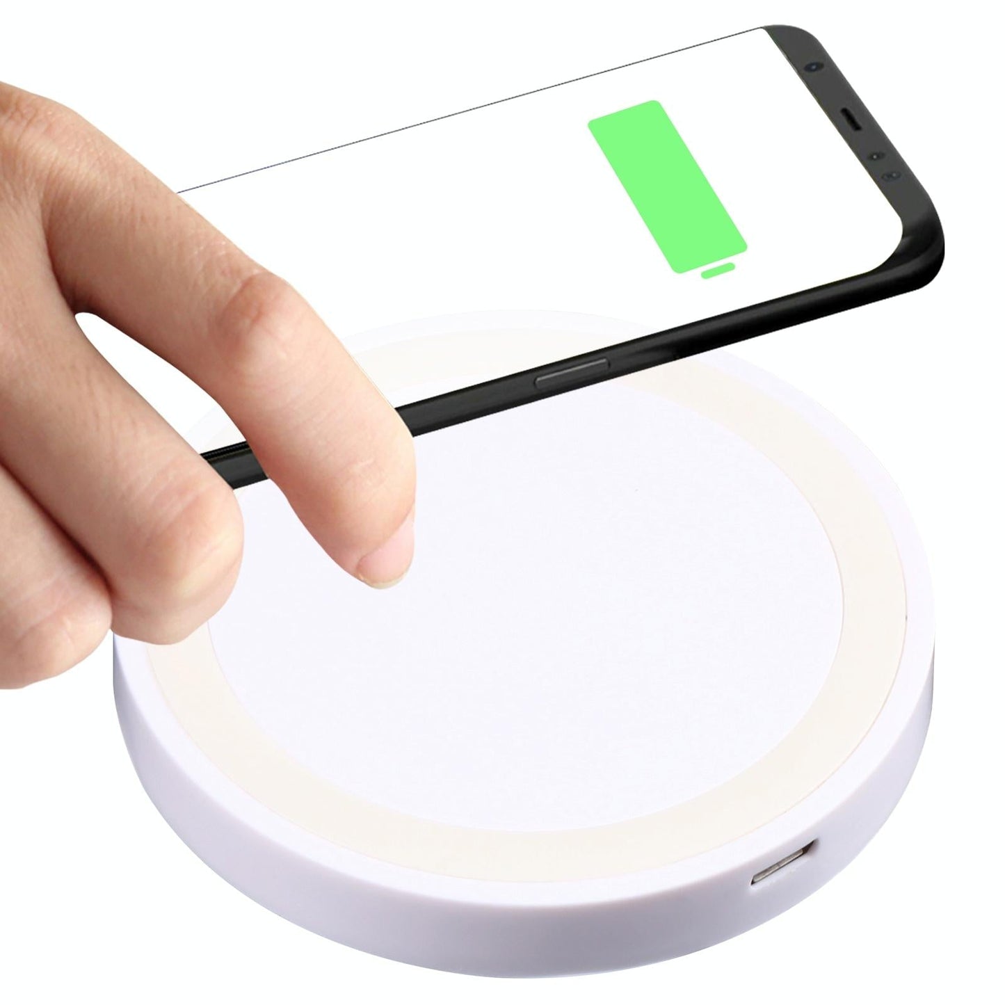 Universal 5W Round Wireless Charger - White