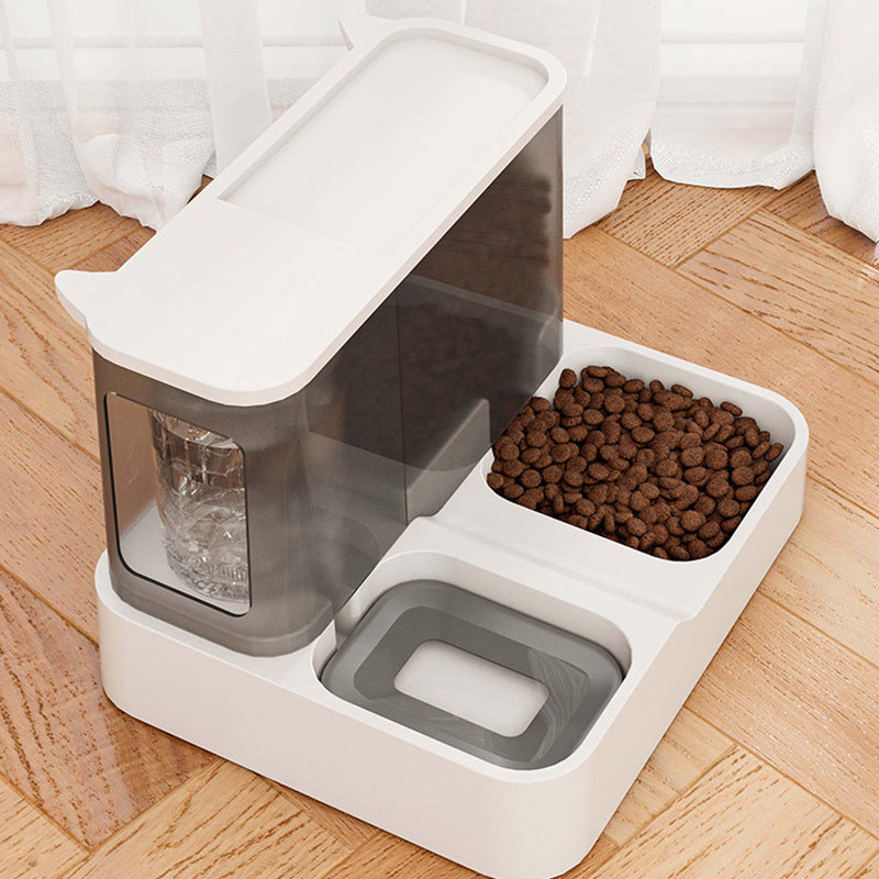 Grey Pet Feeder 3L Automatic Cat Feeder and Water Dispenser - Hassle-Free Hydration and Feeding