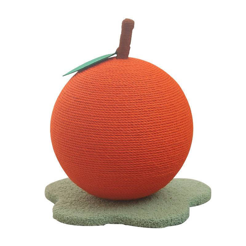 Adorable Orange-Shaped Cat Scratcher - Durable Sisal & Soft Base (Large size: 30x30x33cm)