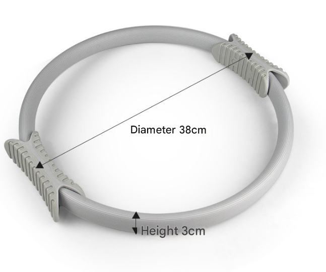 2 PCS Blue 38cm Pilates Ring Circle with Comfort Foam Handles for Core & Muscle Toning