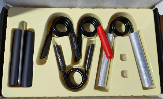 4-in-1 Aluminum Metal Grip Strength Trainer Set with Adjustable Resistance - Wrist, Finger, and Arm Exercise (50LB-200LB)