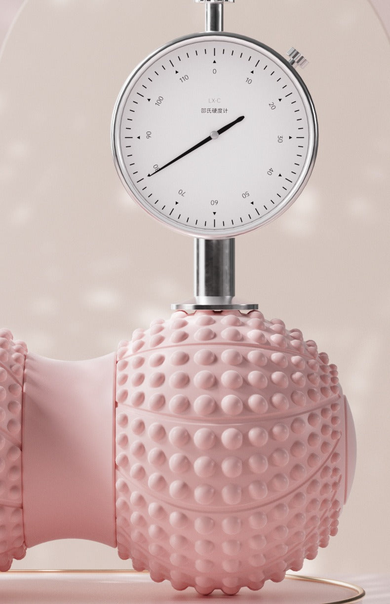 Pink 2pcs Fascia Ball Foot Arch Massager Peanut Ball for Muscle Relaxation, Deep Tissue Release, Yoga Massage 6.5*6.5*13CM