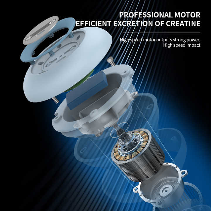 2 Pcs Blue Mini Massage Gun - 6-Speed Muscle Relaxer, USB Rechargeable, Portable Fascia Massager for Home Use