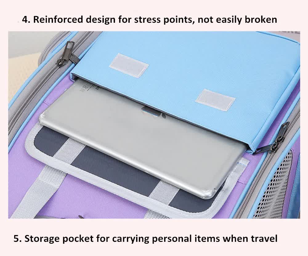 Green Portable Pet Carrier Backpack - Spacious, Breathable, and Travel-Friendly for Cats and Small Dogs