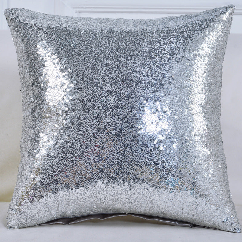 Shiny Sequin Pillowcase - Single-sided gorgeous pillowcase (Silver pair: 45x45cm)