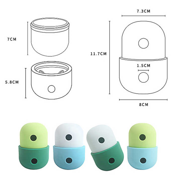 2 Pcs White And Green Interactive Pet Treat Dispensing Ball - Food-Grade Silicone Rolling Toy for Dogs with 1.5 cm Leakage Hole