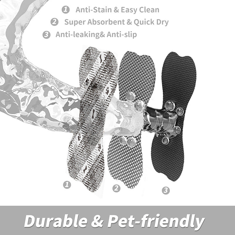 Blue And White Pet Feeding Mat 45x60cm - Anti-Slip, Durable Diatom Mud Mat for Dogs and Cats, Easy to Clean