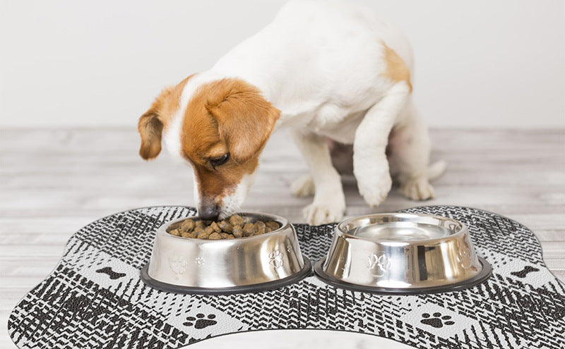 Blue And White Pet Feeding Mat 50x70cm - Anti-Slip, Durable Diatom Mud Mat for Dogs and Cats, Easy to Clean