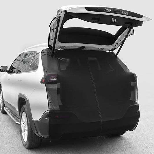 Size XL Black Tailgate Mosquito Net Screen - Magnetic Bug Protection for Boot Opening