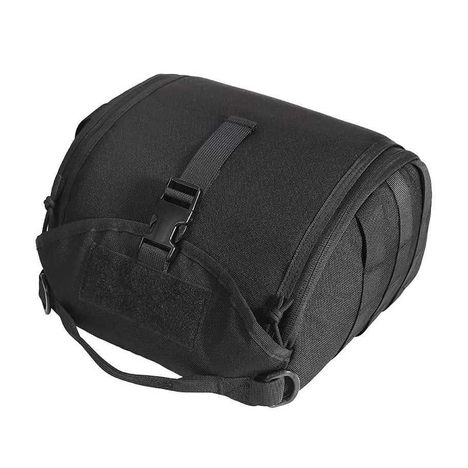 Black Tactical Helmet Bag & Utility Pouch - Padded MOLLE Gear Storage Carrier