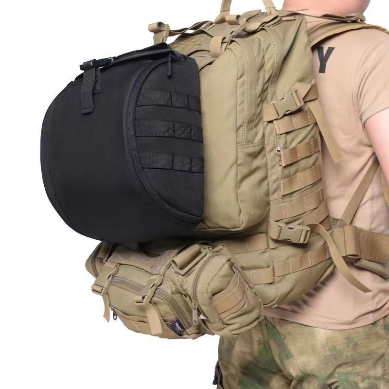 Green Tactical Helmet Bag & Utility Pouch - Padded MOLLE Gear Storage Carrier