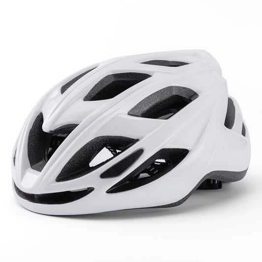 White Lightweight Adult Bicycle Helmet - Adjustable Fit Road & Mountain Bike Safety Headgear (57-62cm)