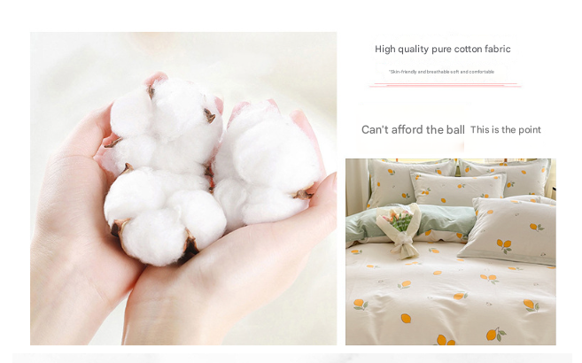 Fragrant Flowers 100% Cotton Pillowcase Set (Pack of 2) - Breathable Standard Size 48x74cm Pure Cotton Pillow Covers