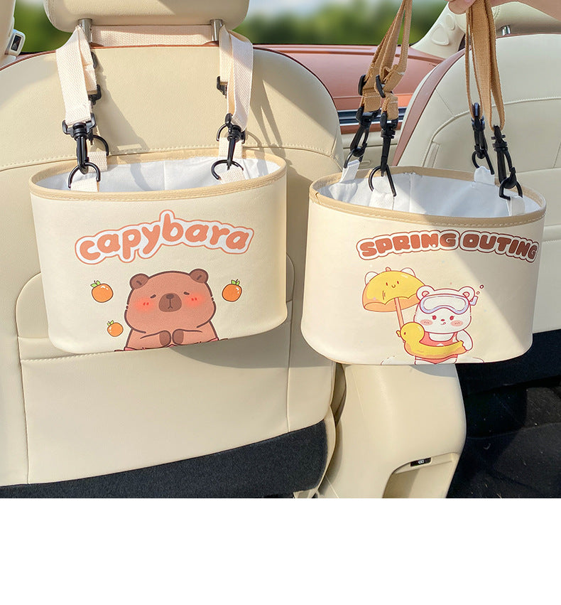 Adorable Swimming ring bear Car Trash Holder - Keeps Your Car Tidy