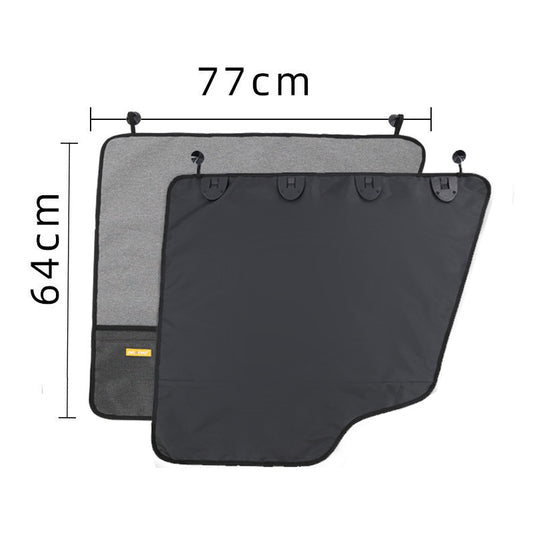 Pet Car Door Protector with Storage Pocket  - 77x64cm Grey