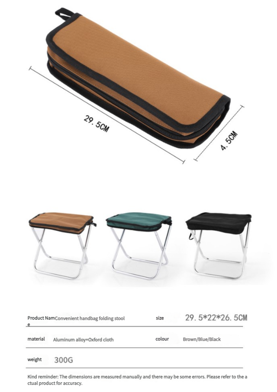 Outdoor Ultralight Folding Camping Chair - Black