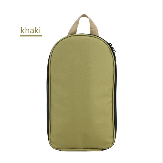 Portable Kitchen Utensil Storage Bag - Lightweight Organizer for Camping and Outdoor Cooking, Khaki