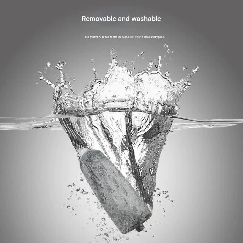 Rechargeable Electric Foot File - Waterproof Callus Remover with Interchangeable Heads(white)