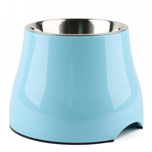 Elevated Pet Feeding Bowl with Stainless Steel Inner - Promotes Healthy Digestion & Reduces Neck Strain(blue)