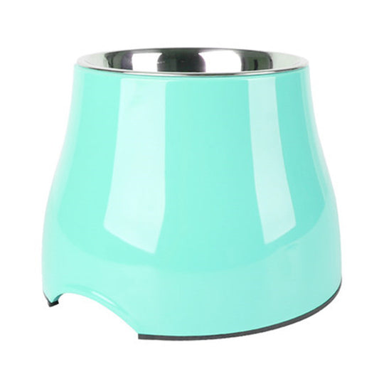 Elevated Pet Feeding Bowl with Stainless Steel Inner - Promotes Healthy Digestion & Reduces Neck Strain(Green)
