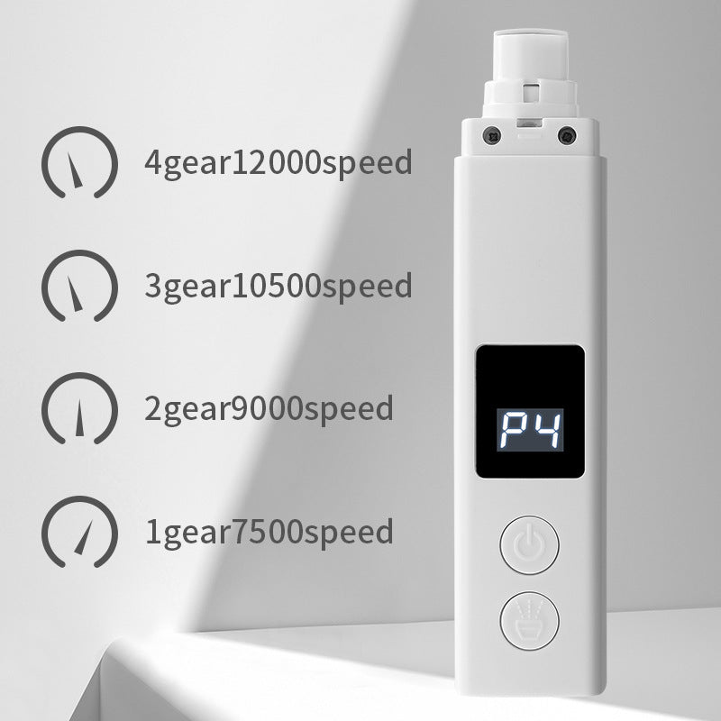 Black Professional Pet Nail Grinder Kit - LCD, LED, Laser, for Dogs & Cats