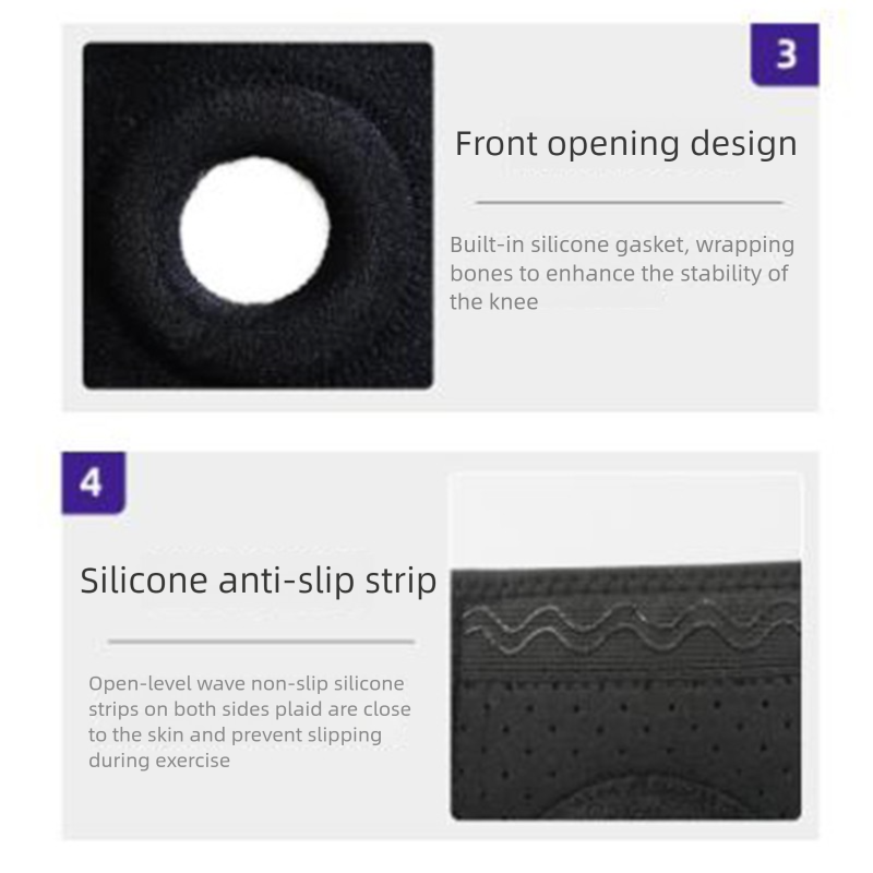 Pink Adjustable Knee Brace Support (Pair) with Dual Spring Stabilizers & Patella Gel Pad - Non-Slip for Sports Running Hiking