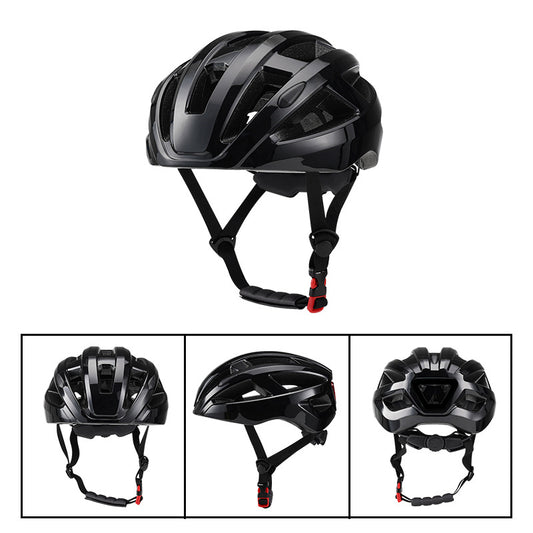 Black Ultra-Light Adult Cycling Helmet - CE & CPSC Certified, In-Mold Safety for Road & Mountain Biking