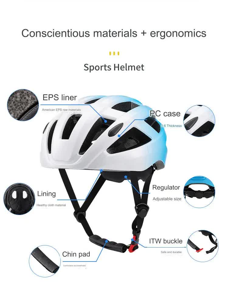 White Ultra-Light Adult Cycling Helmet - CE & CPSC Certified, In-Mold Safety for Road & Mountain Biking
