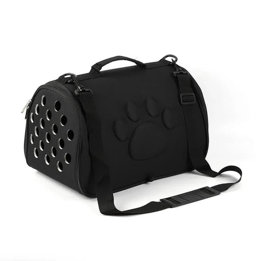 Black Stylish EVA Pet Carrier Bag - Lightweight Portable & Breathable Travel Crate for Small Dogs & Cats