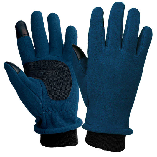 XS Navy Blue Warm Windproof Touchscreen Gloves - Anti-Slip Grip for Winter Cycling & Outdoor Sports