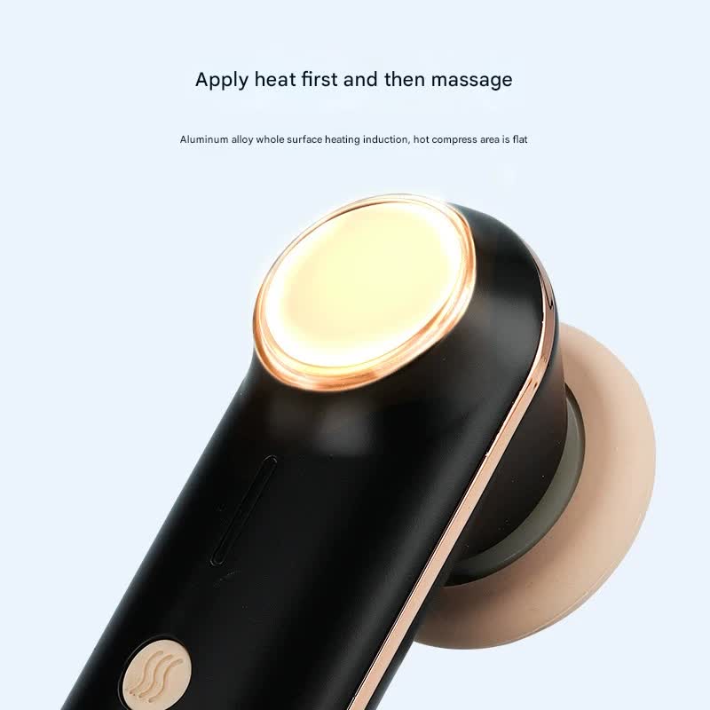 Mini Facial & Head Massager with Heat Therapy - USB-C Rechargeable, 3 Modes(Pink)