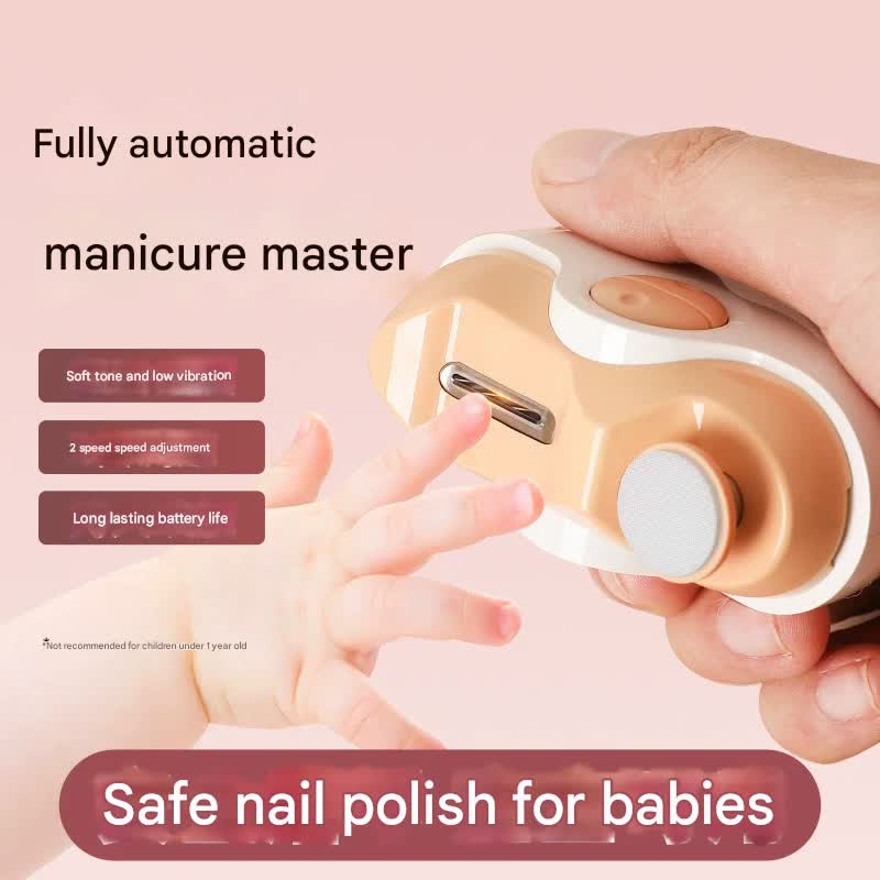 Yellow Electric Nail Clipper & Filer - 2 Speed, Low Noise, Safe for Babies (1yr+) & Adults