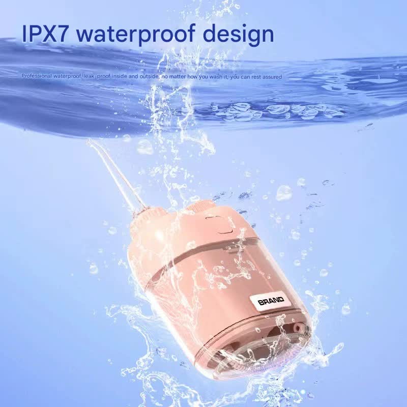Ultra-Compact Mini Portable Water Flosser - IPX7 Waterproof, USB Rechargeable with Retractable Nozzle(white)