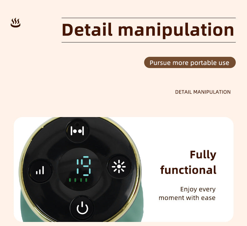 Gradient white green Portable Electric Cupping Therapy Device - Adjustable Intensity & Heat