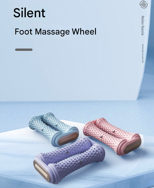 Purple Ergonomic Dual Foot Massage Roller - Deep Tissue Relief for Plantar Fasciitis, Arch Pain & Tired Feet