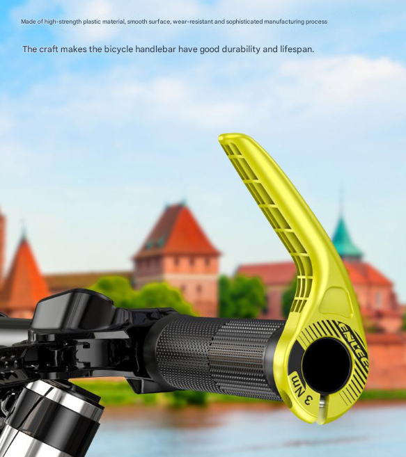 Red Ultralight Ergonomic Bike Bar Ends - High-Strength Composite Horn Grips (22.2mm)