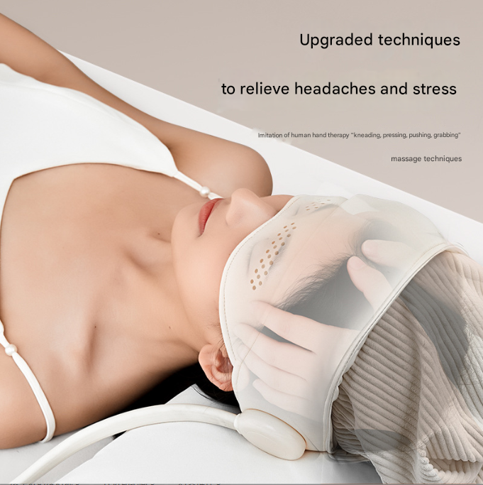 Capless Version Electric Head Massage Hat with Inflatable Airbags - 6-Zone Scalp Therapy for Relaxation and Sleep Aid