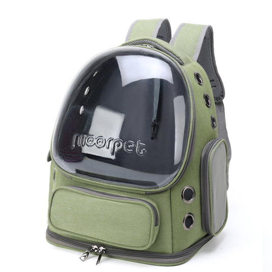 Spacious Pet Carrier with Ventilation System & Water-Resistant Design(green)