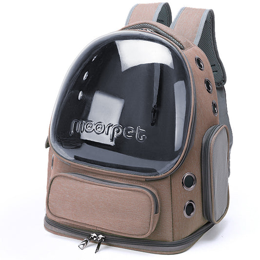 Spacious Pet Carrier with Ventilation System & Water-Resistant Design(khaki)