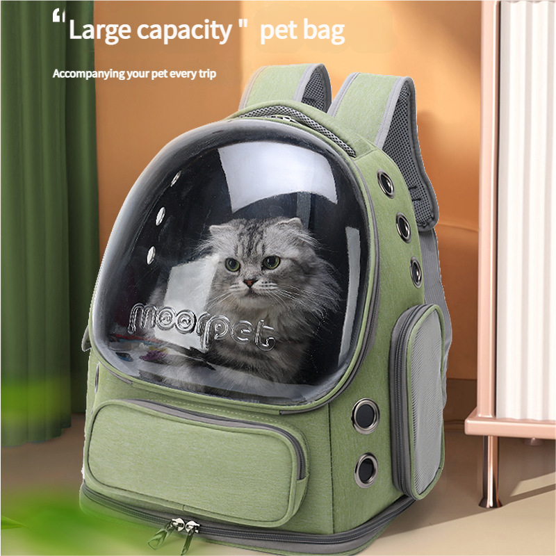 Spacious Pet Carrier with Ventilation System & Water-Resistant Design(black)