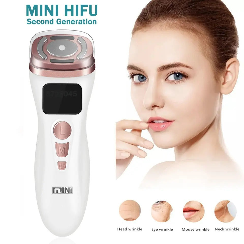 3-in-1 Facial Firming & Anti-Wrinkle Device with HIFU, RF & EMS Technology(black)